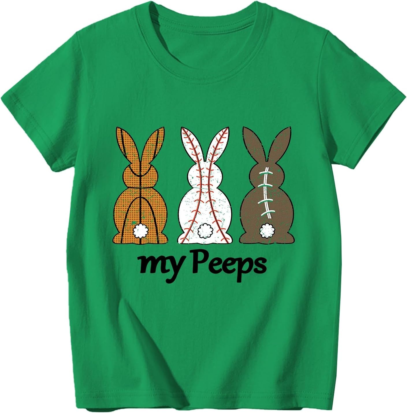 Boys Girls Easter Shirts Bunny Tshirt Short Sleeve Cotton Top Funny Rabbit Graphic Tshirts 3-12 Years