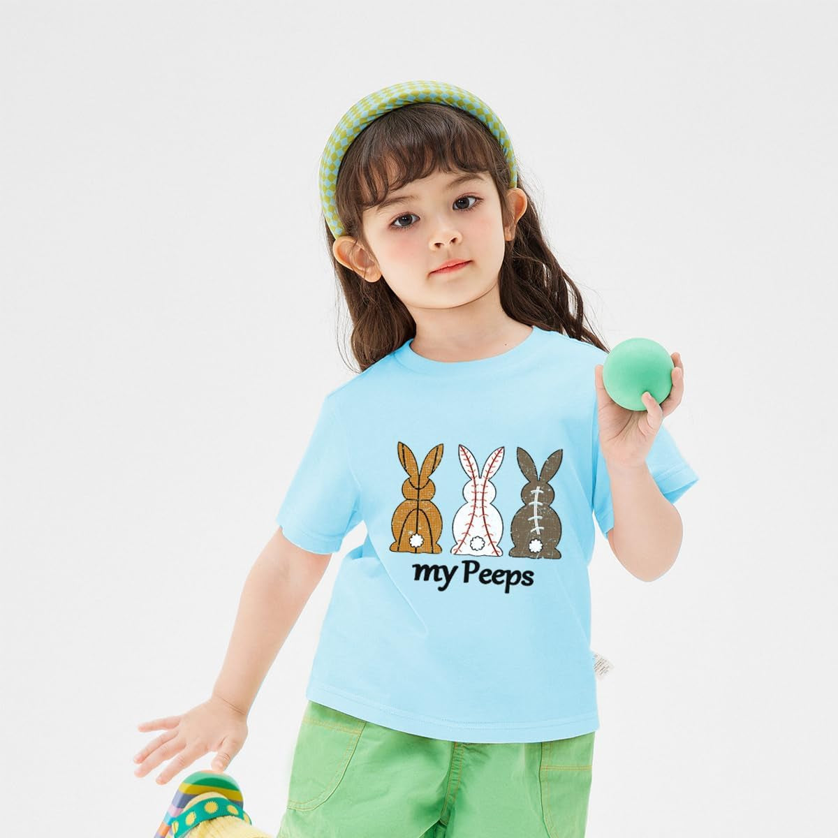 Boys Girls Easter Shirts Bunny Tshirt Short Sleeve Cotton Top Funny Rabbit Graphic Tshirts 3-12 Years